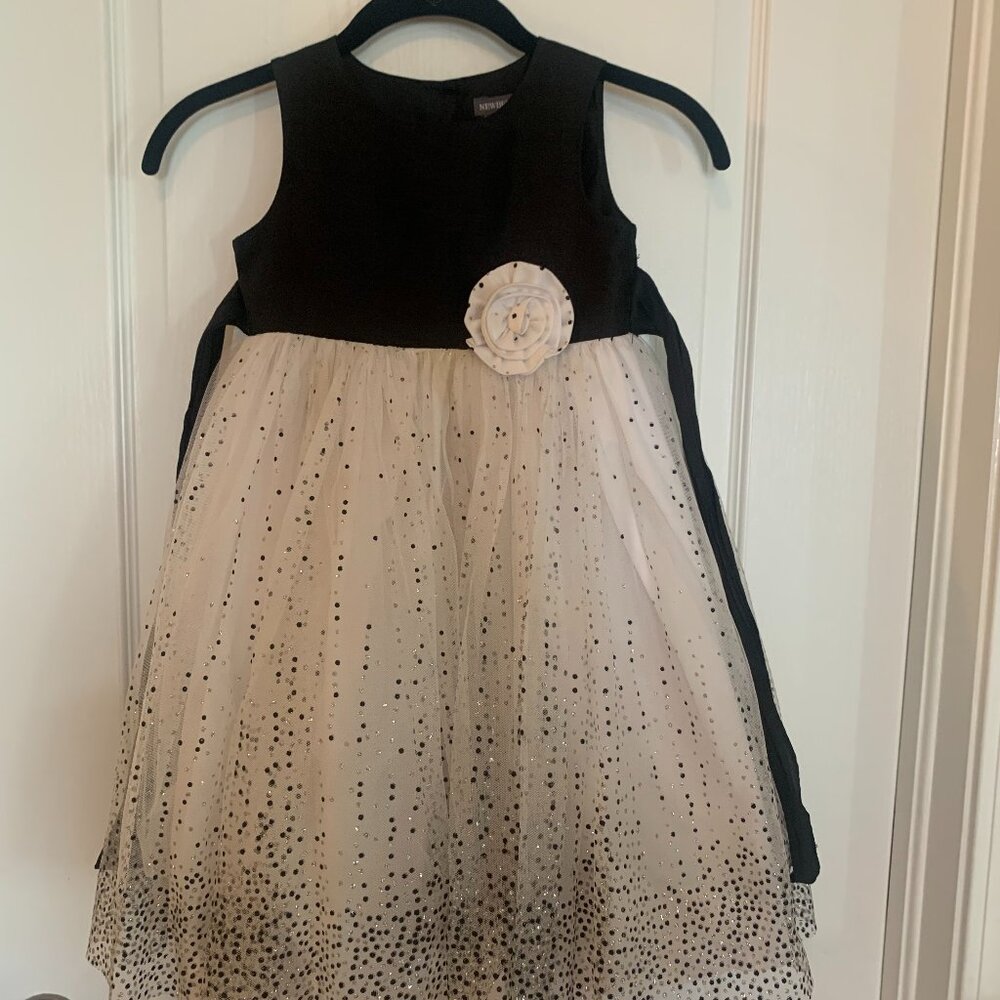 Black & White Girl's Formal Dress